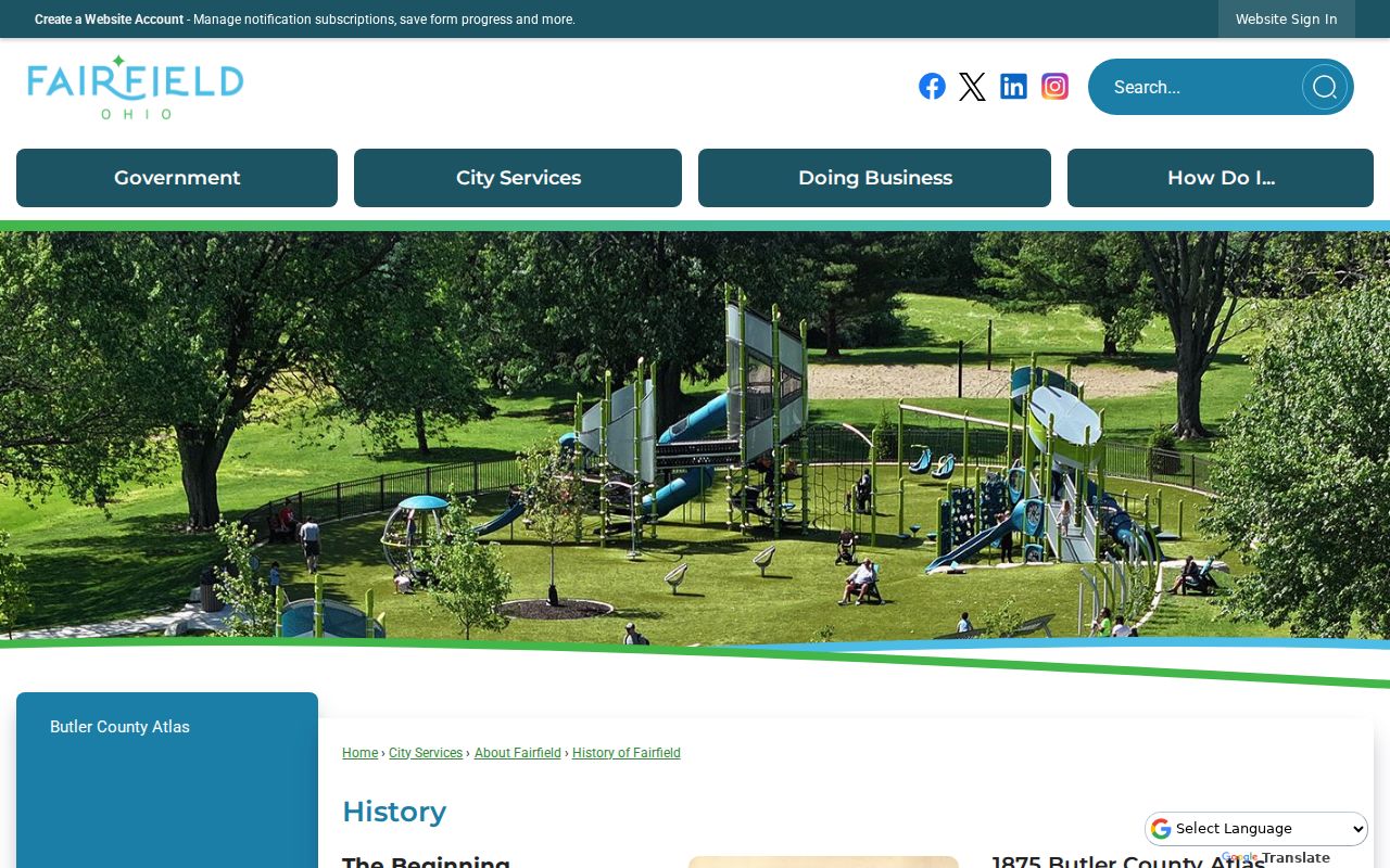 Fairfield previous residents research using the City History of Fairfield page